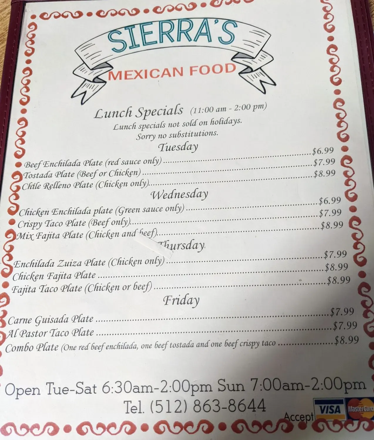 Menu 5