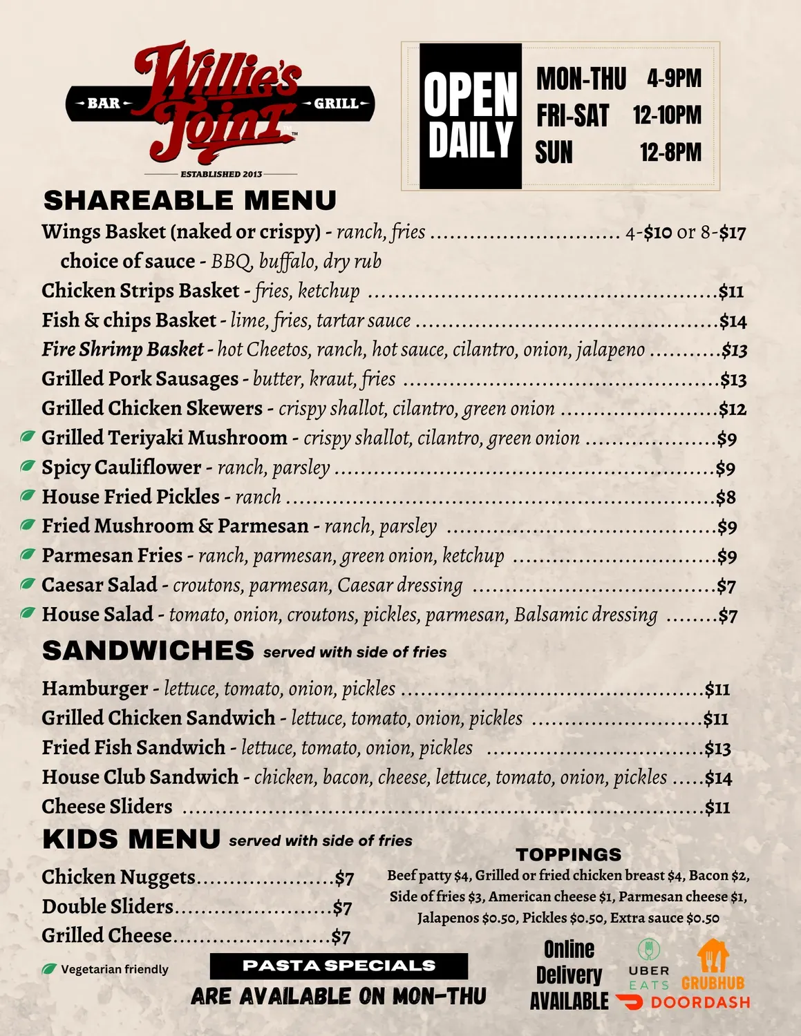 Menu 1