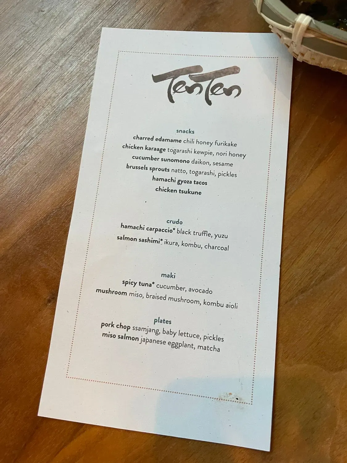 Menu 6