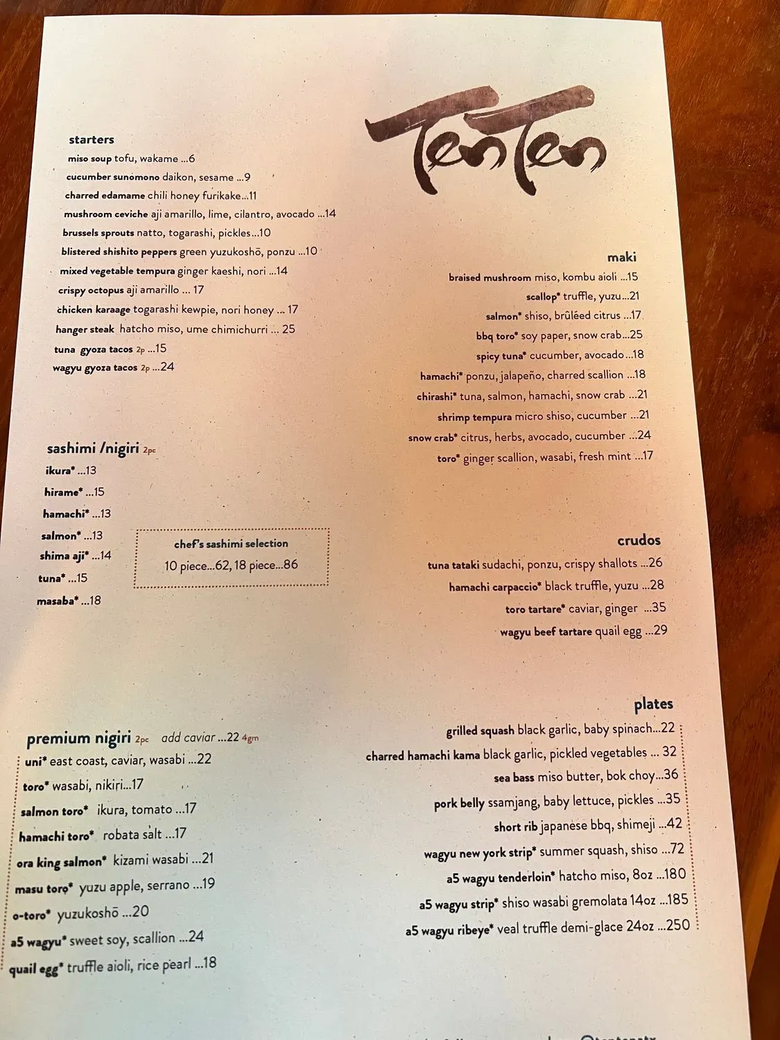 Menu 1