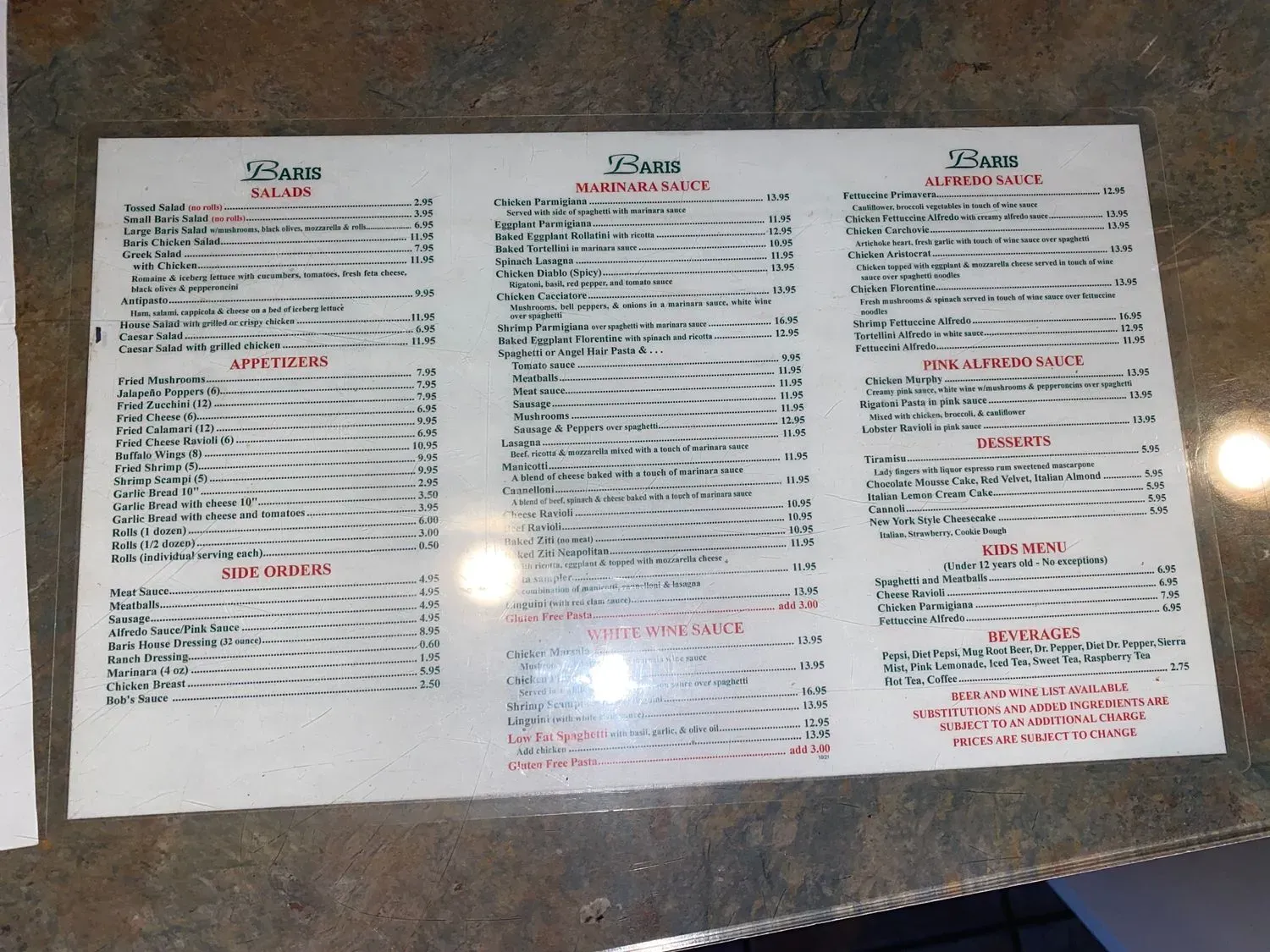 Menu 1