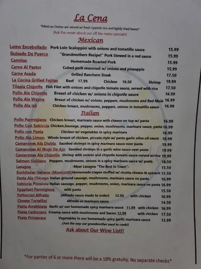 Menu 1