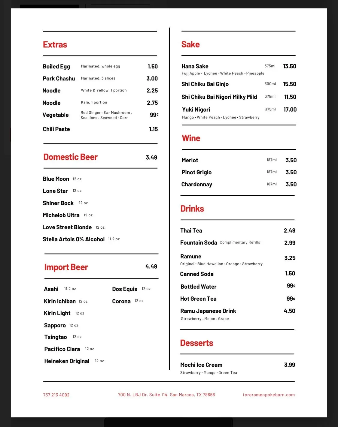 Menu 1