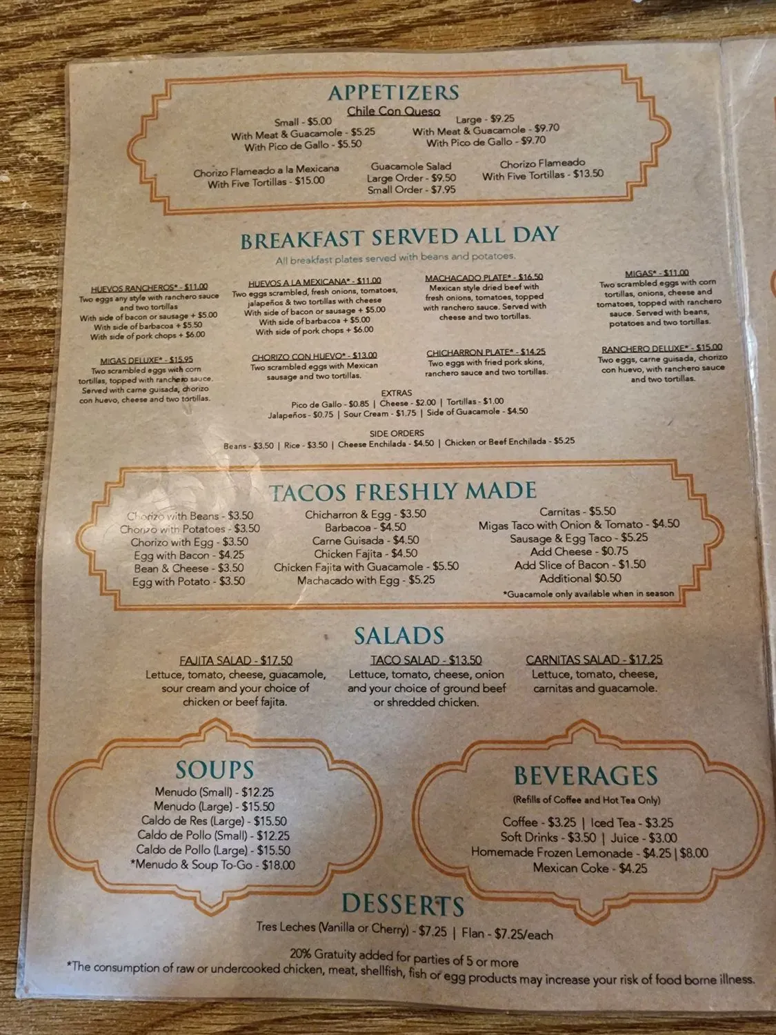 Menu 1