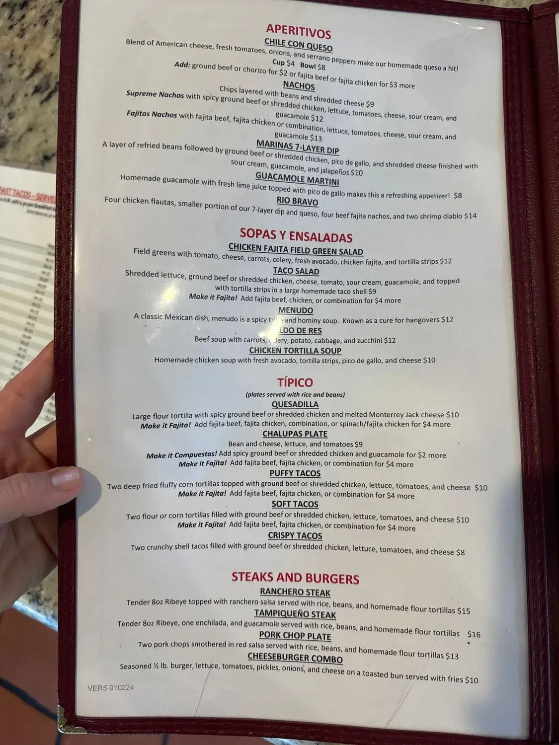 Menu 1