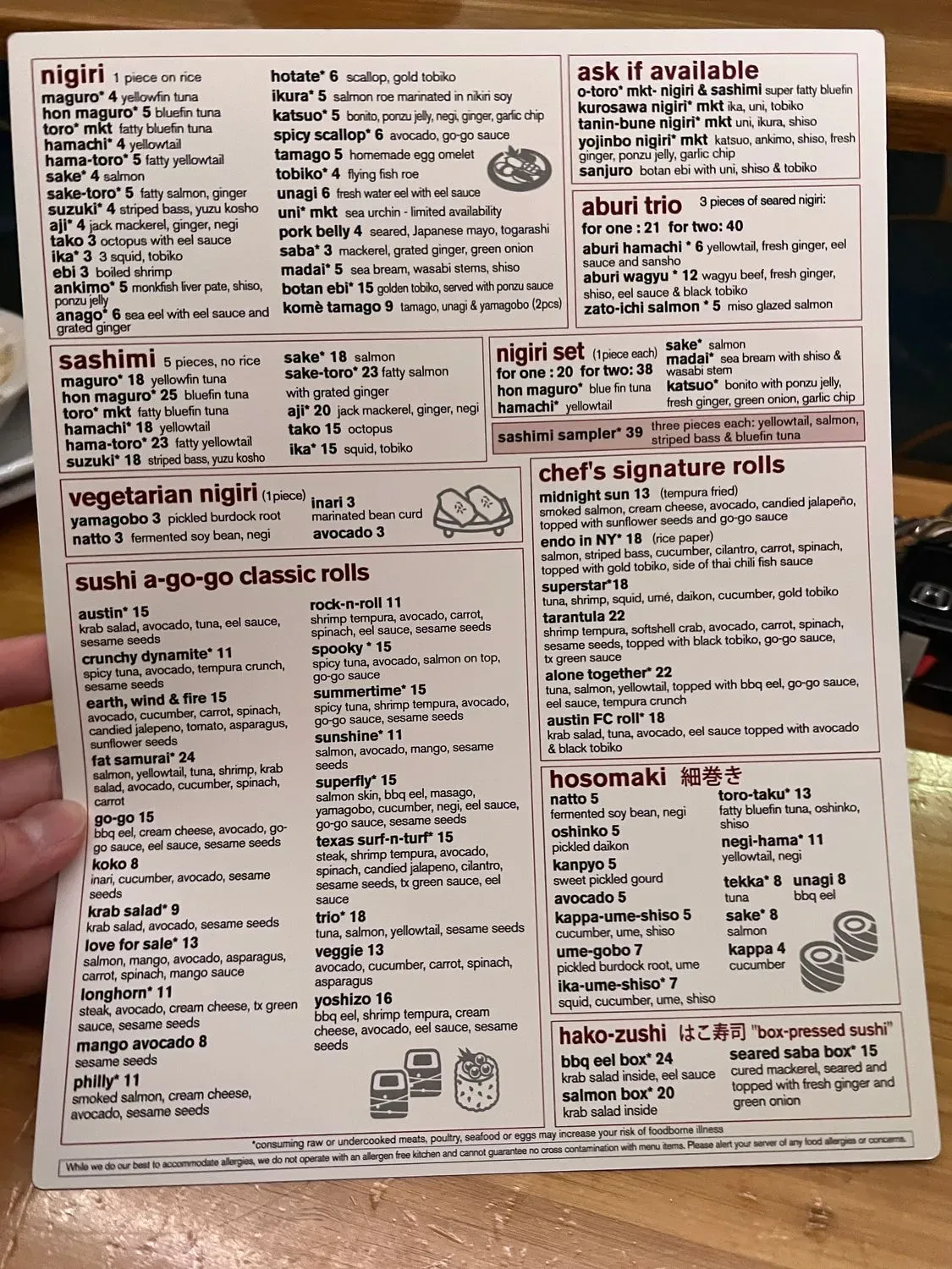 Menu 1