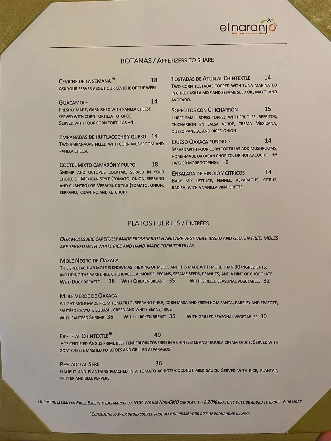 Menu 1