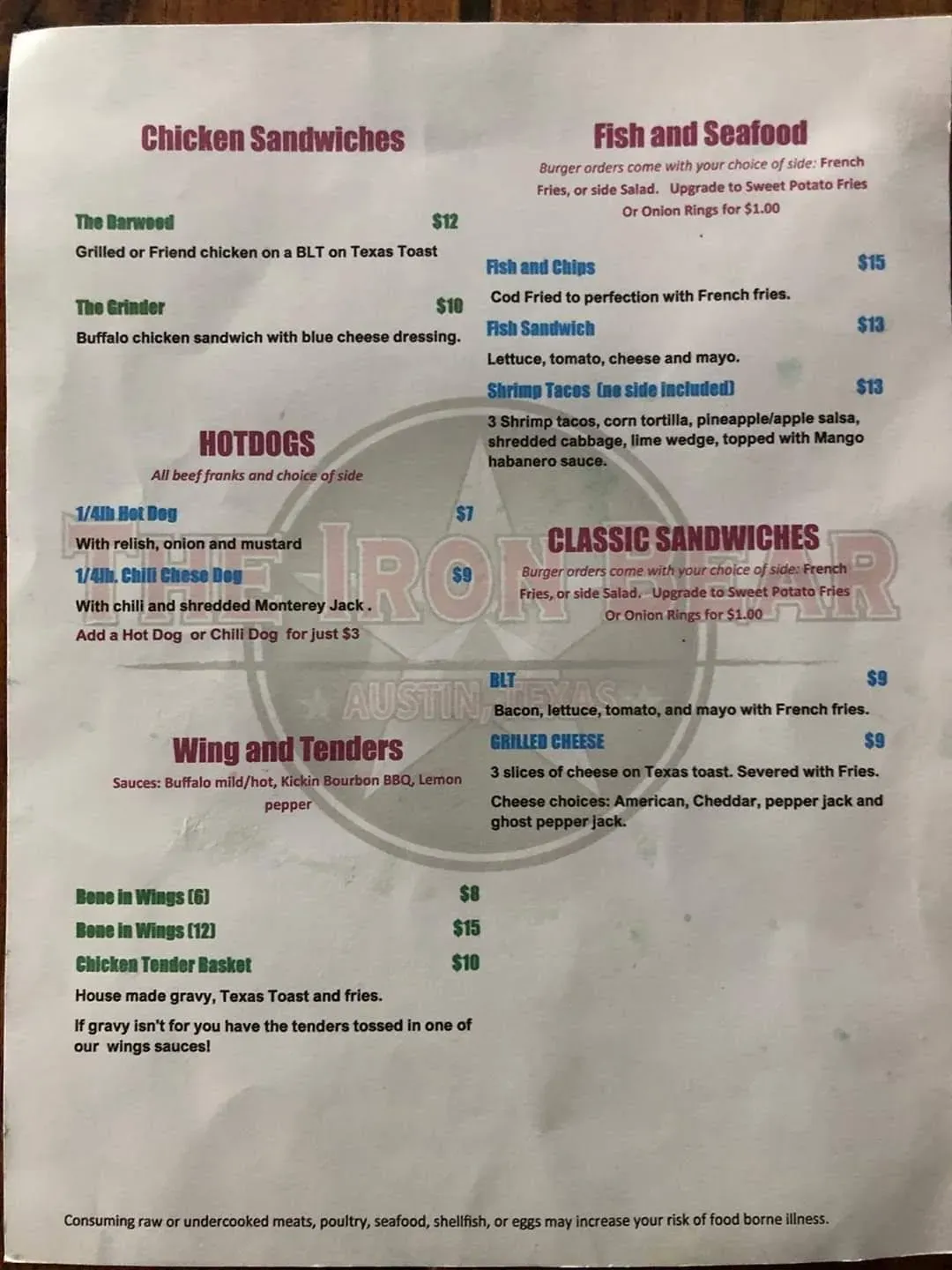 Menu 1