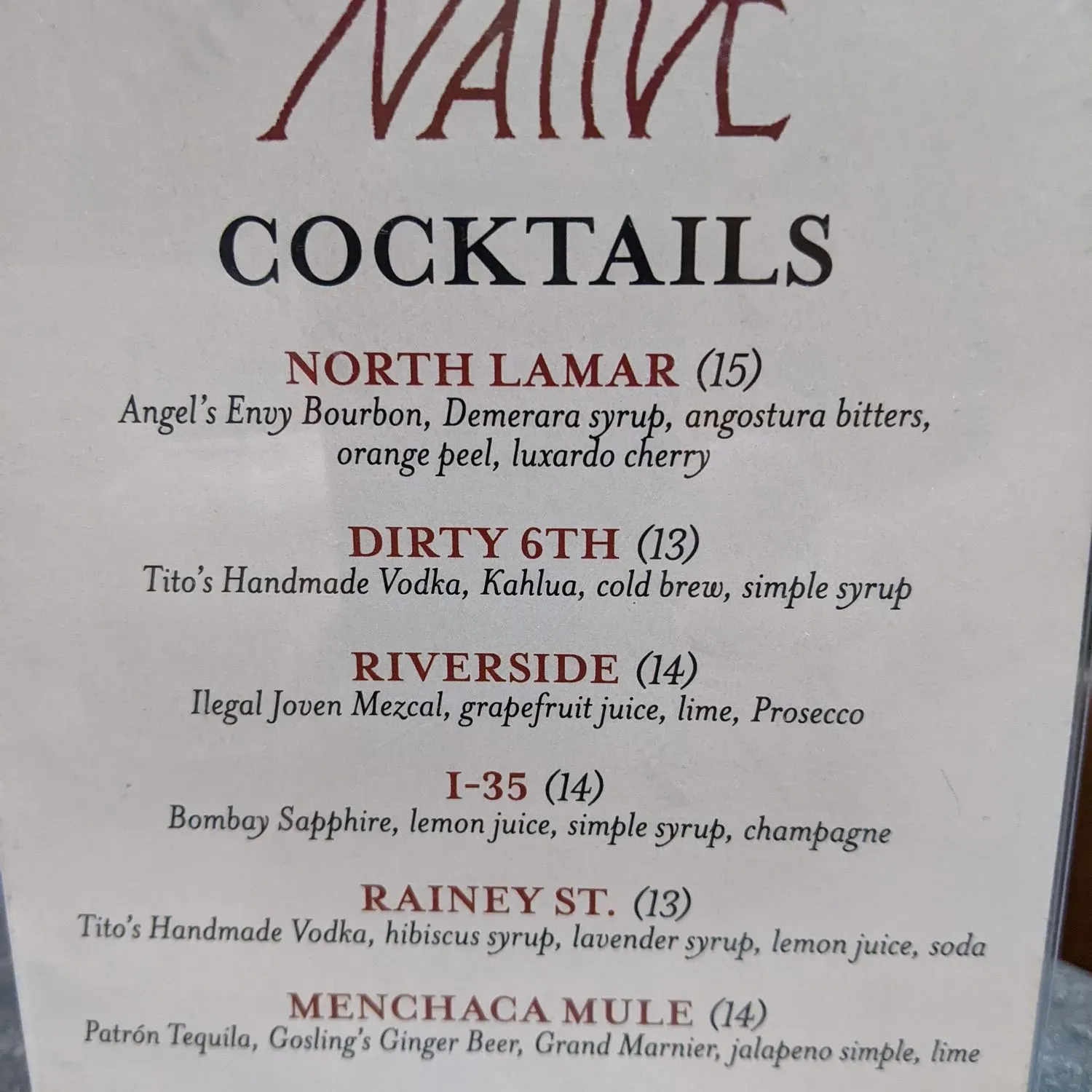 Menu 1