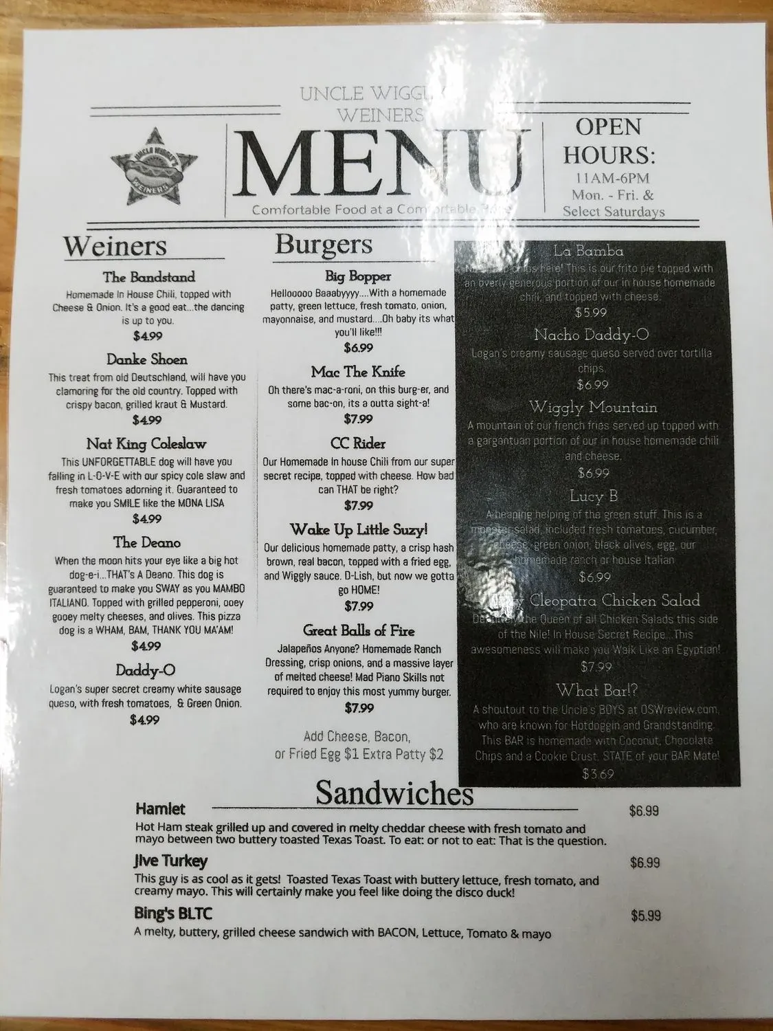 Menu 5