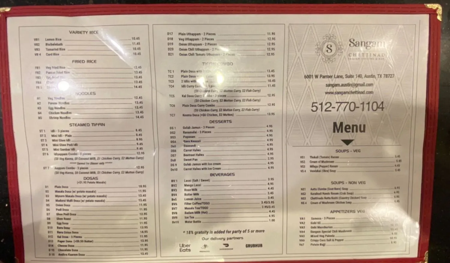 Menu 5