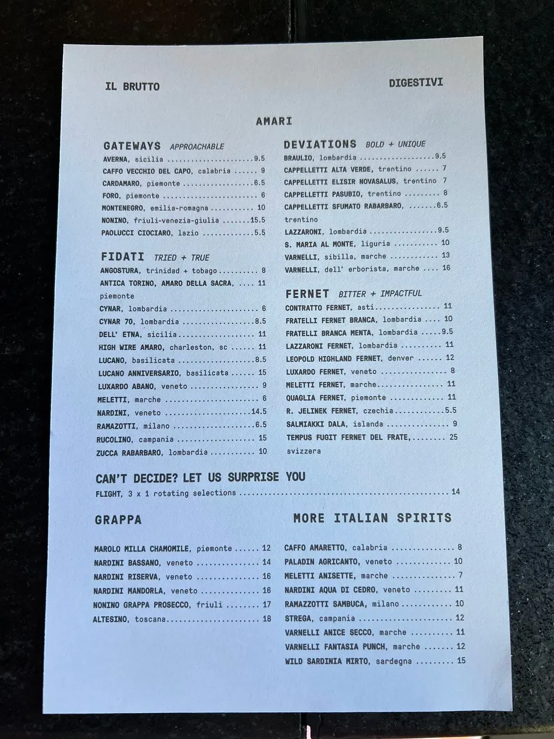 Menu 1