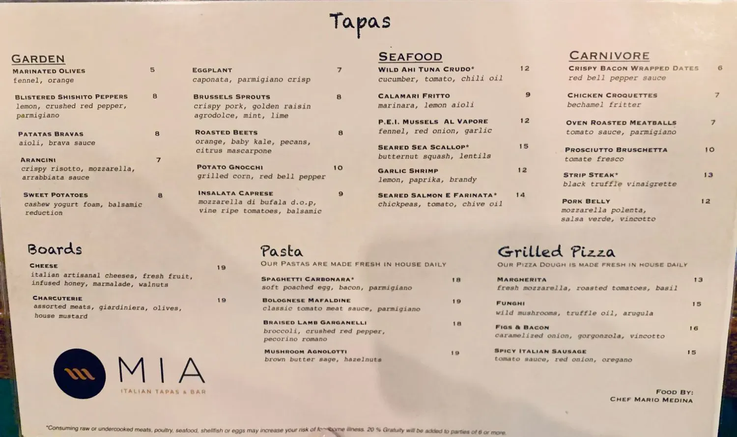 Menu 1