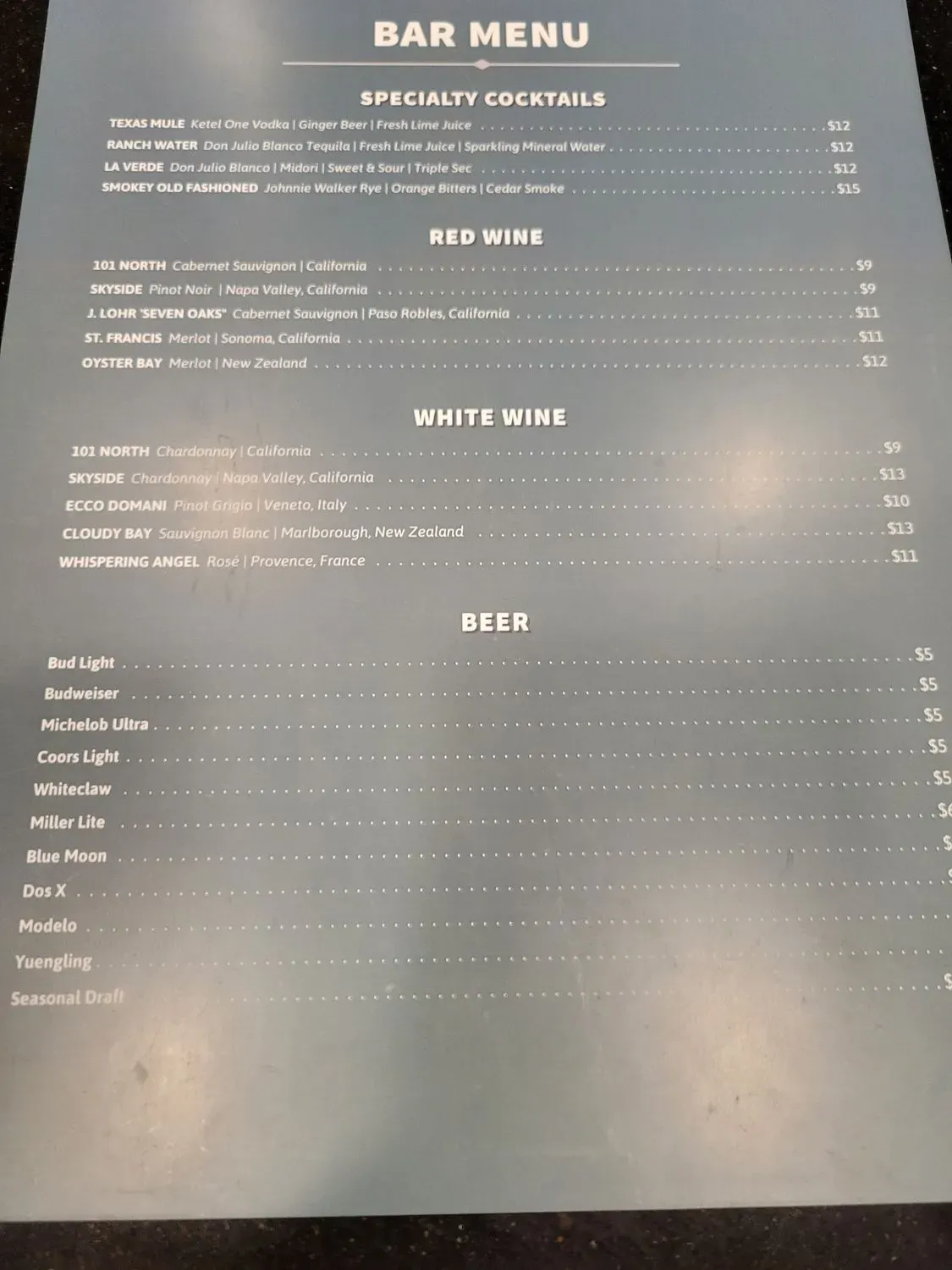 Menu 1