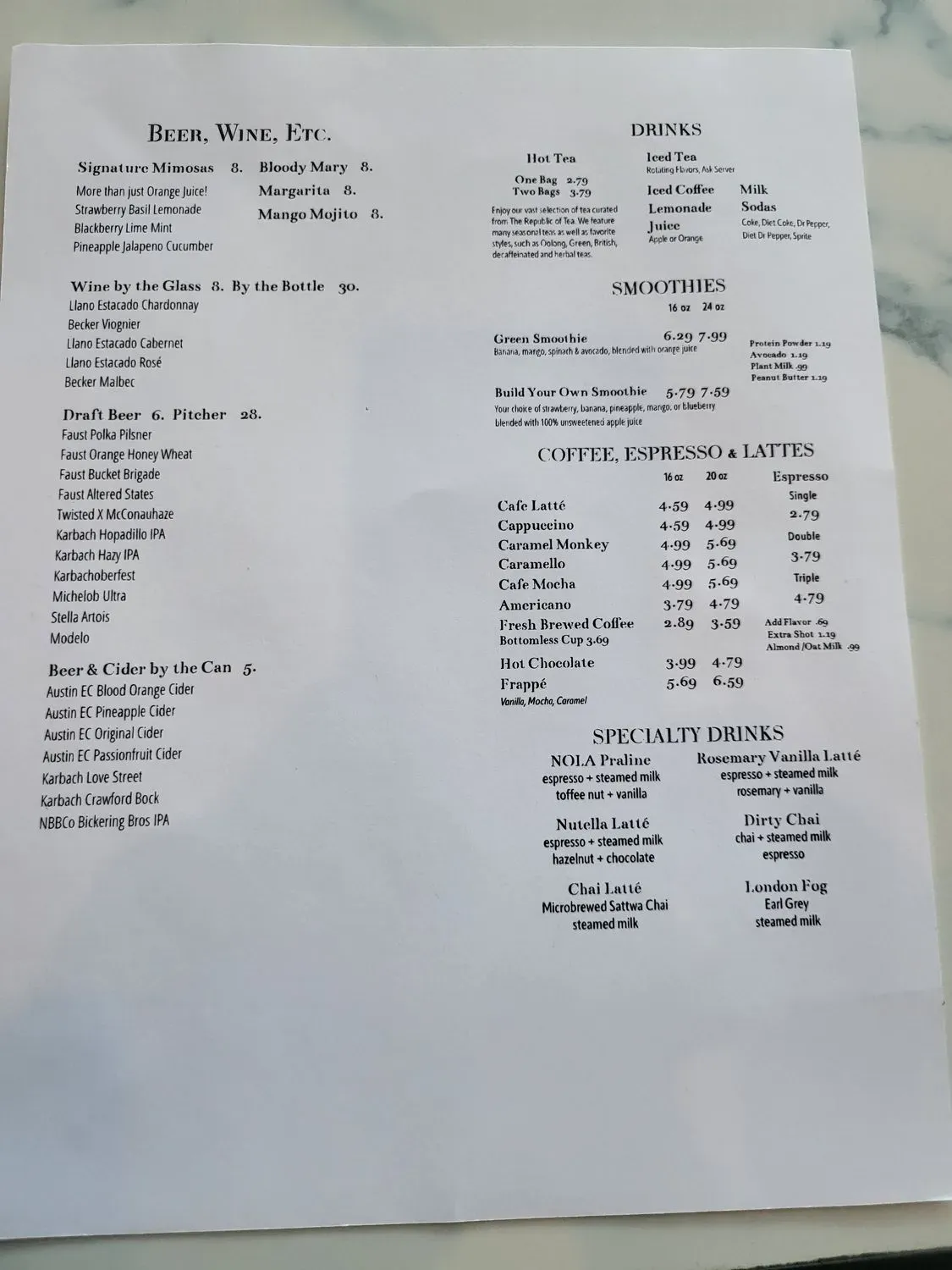 Menu 2