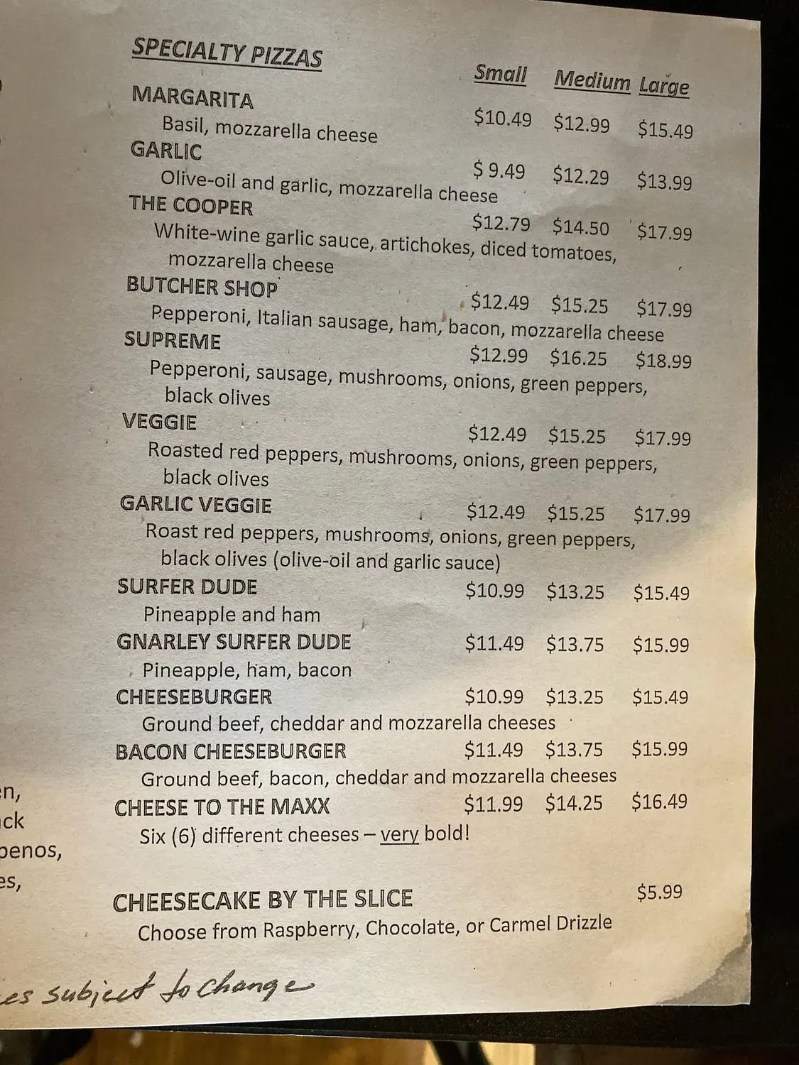 Menu 1