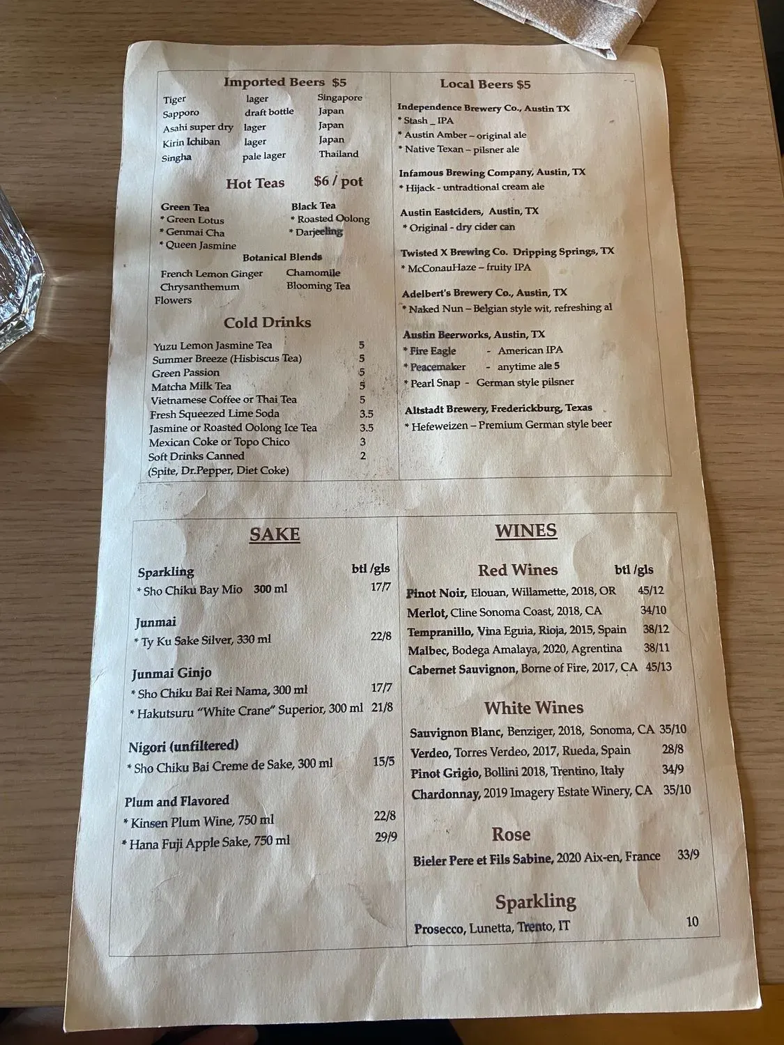 Menu 1