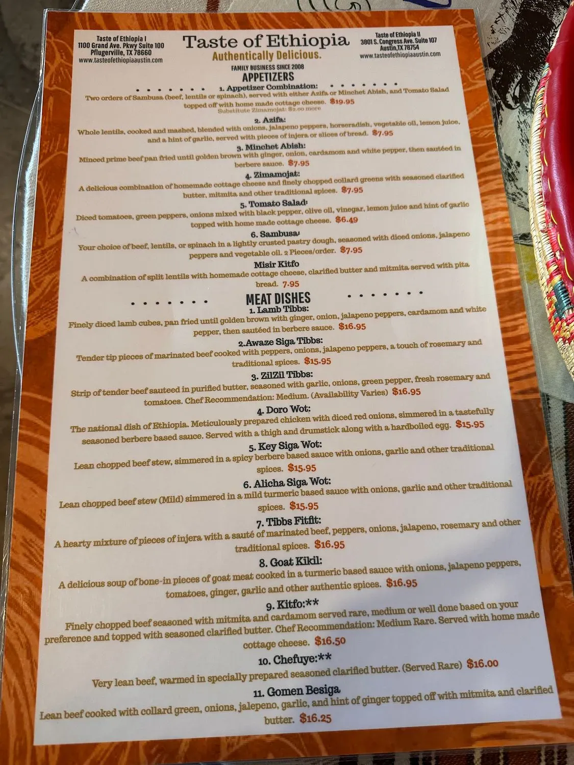 Menu 1