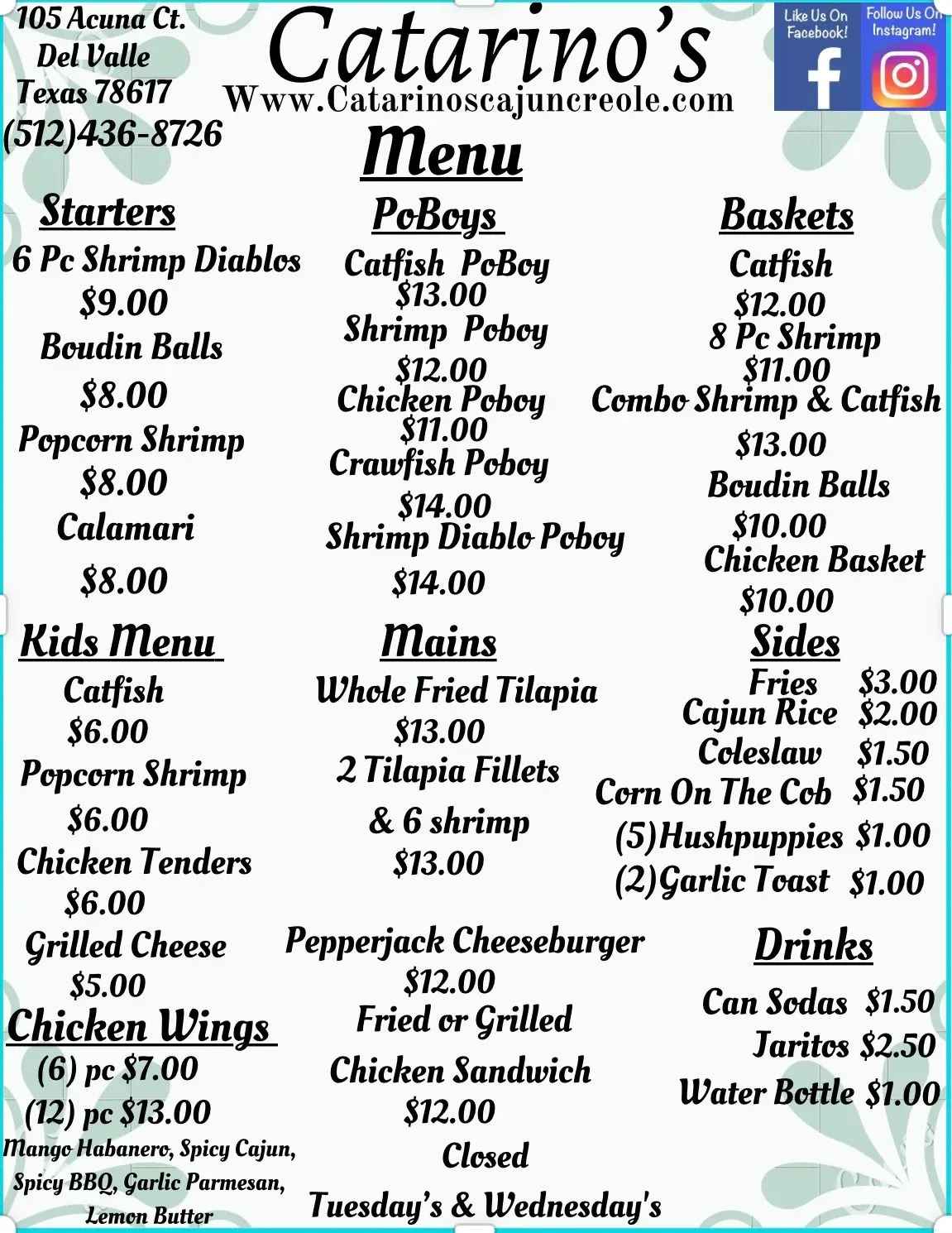 Menu 1