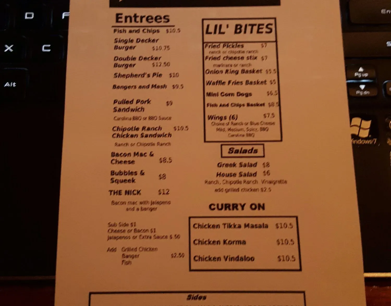 Menu 5