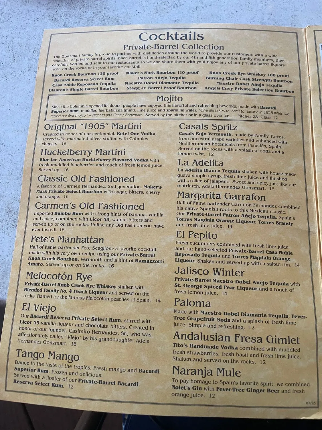 Menu 1