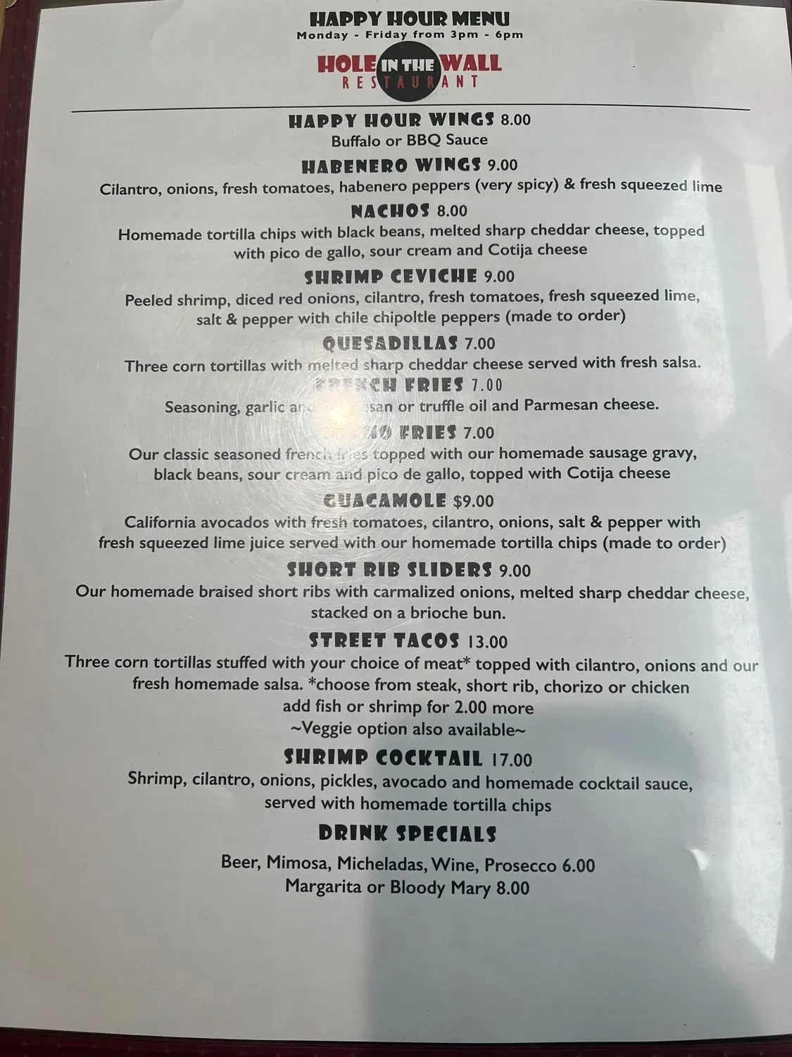 Menu 5