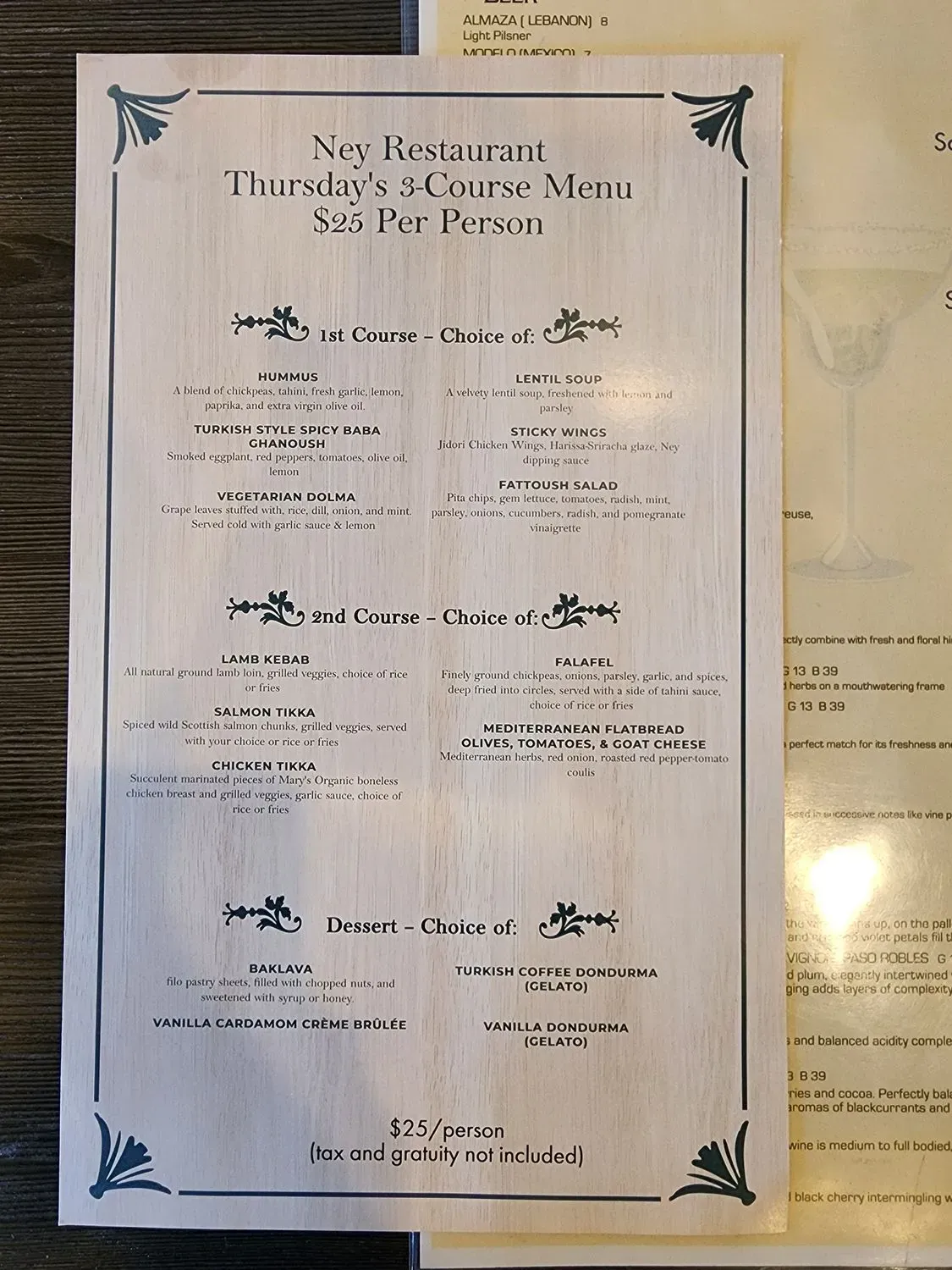 Menu 1