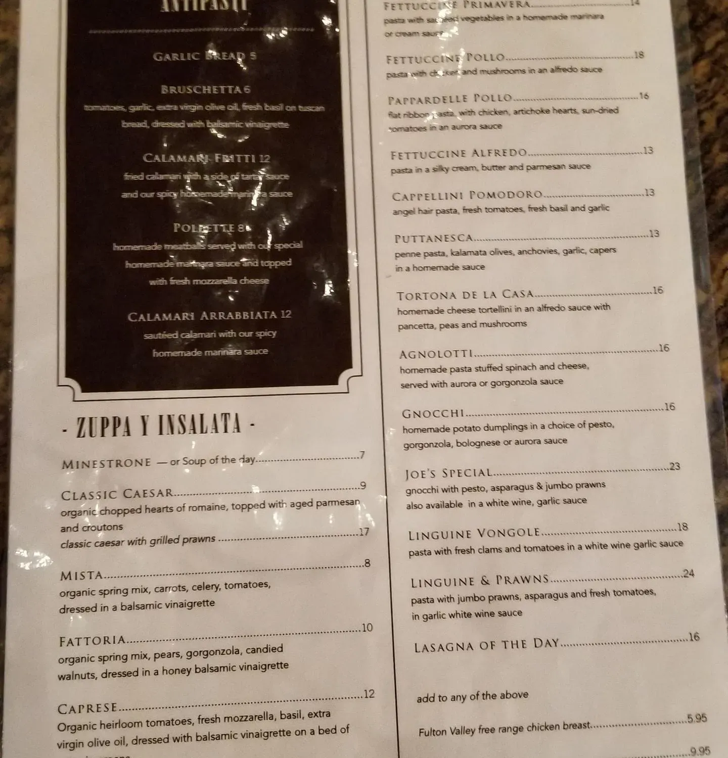 Menu 1