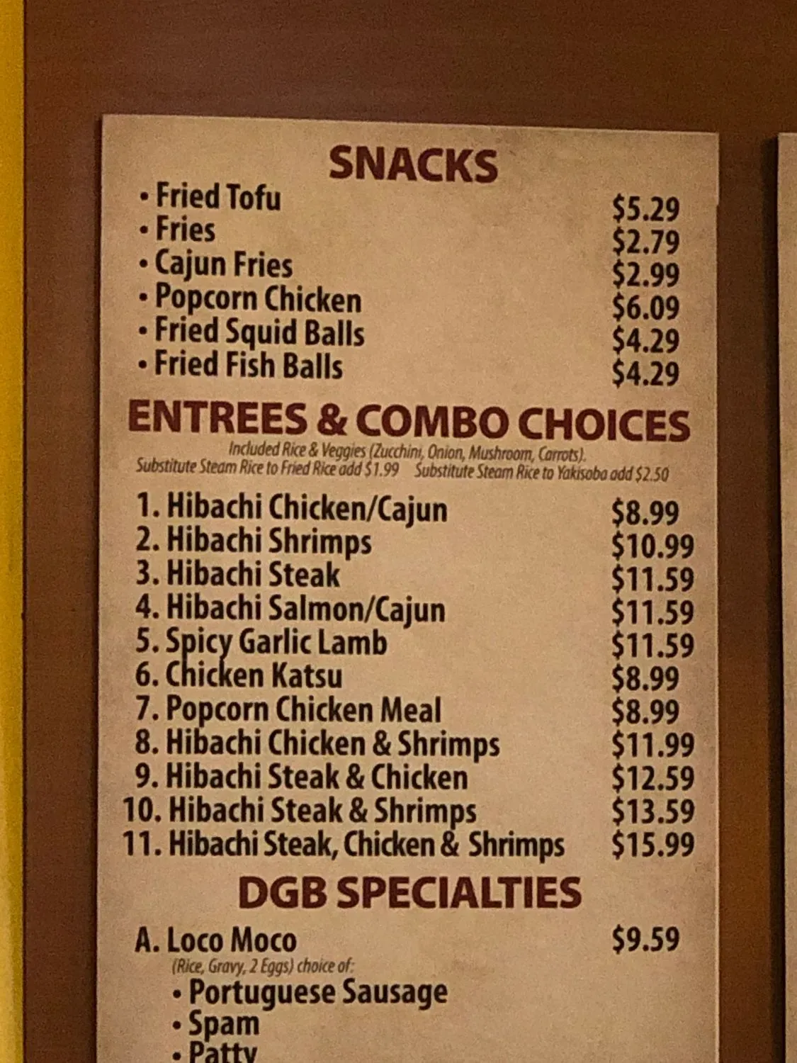 Menu 5