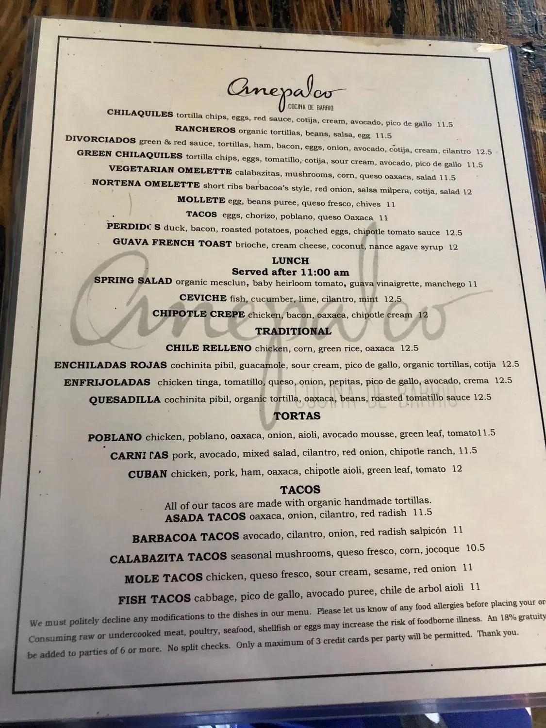 Menu 6