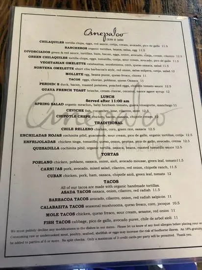 Menu 6