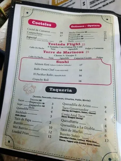 Menu 5