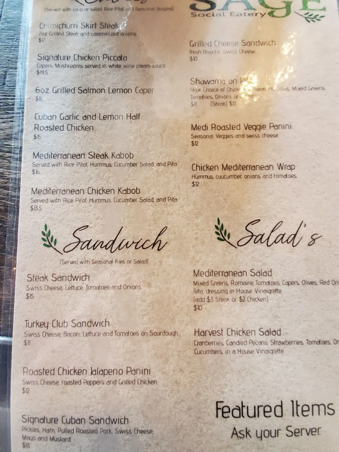 Menu 5