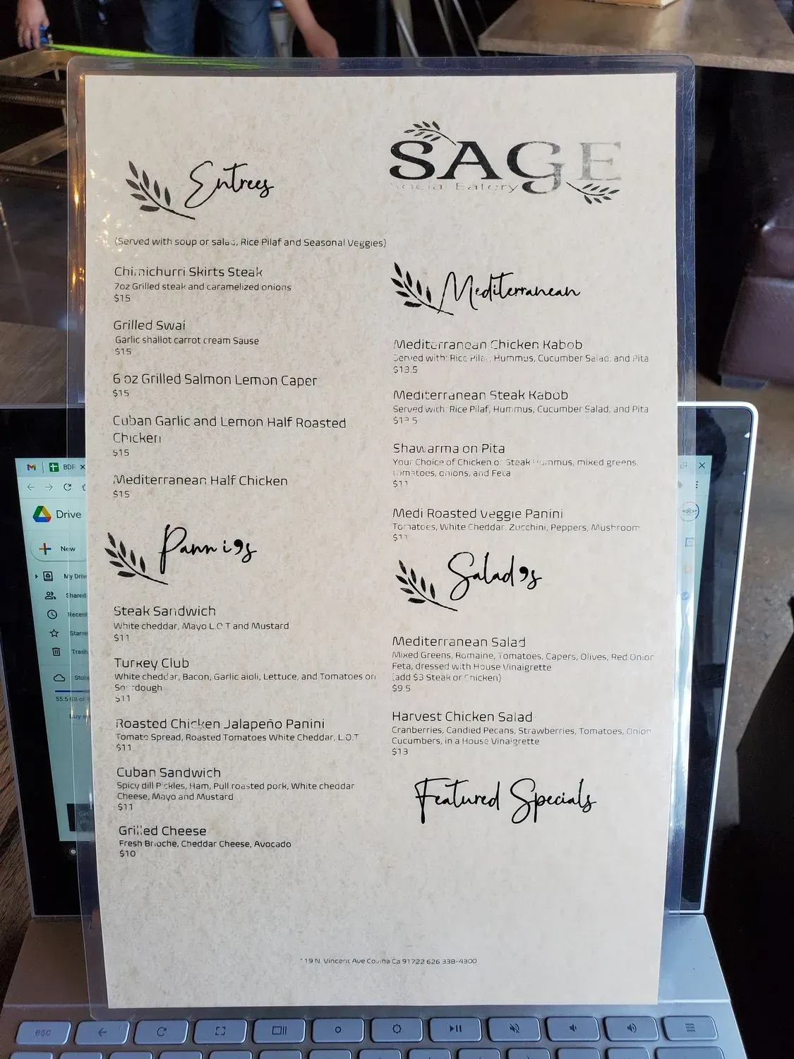 Menu 1