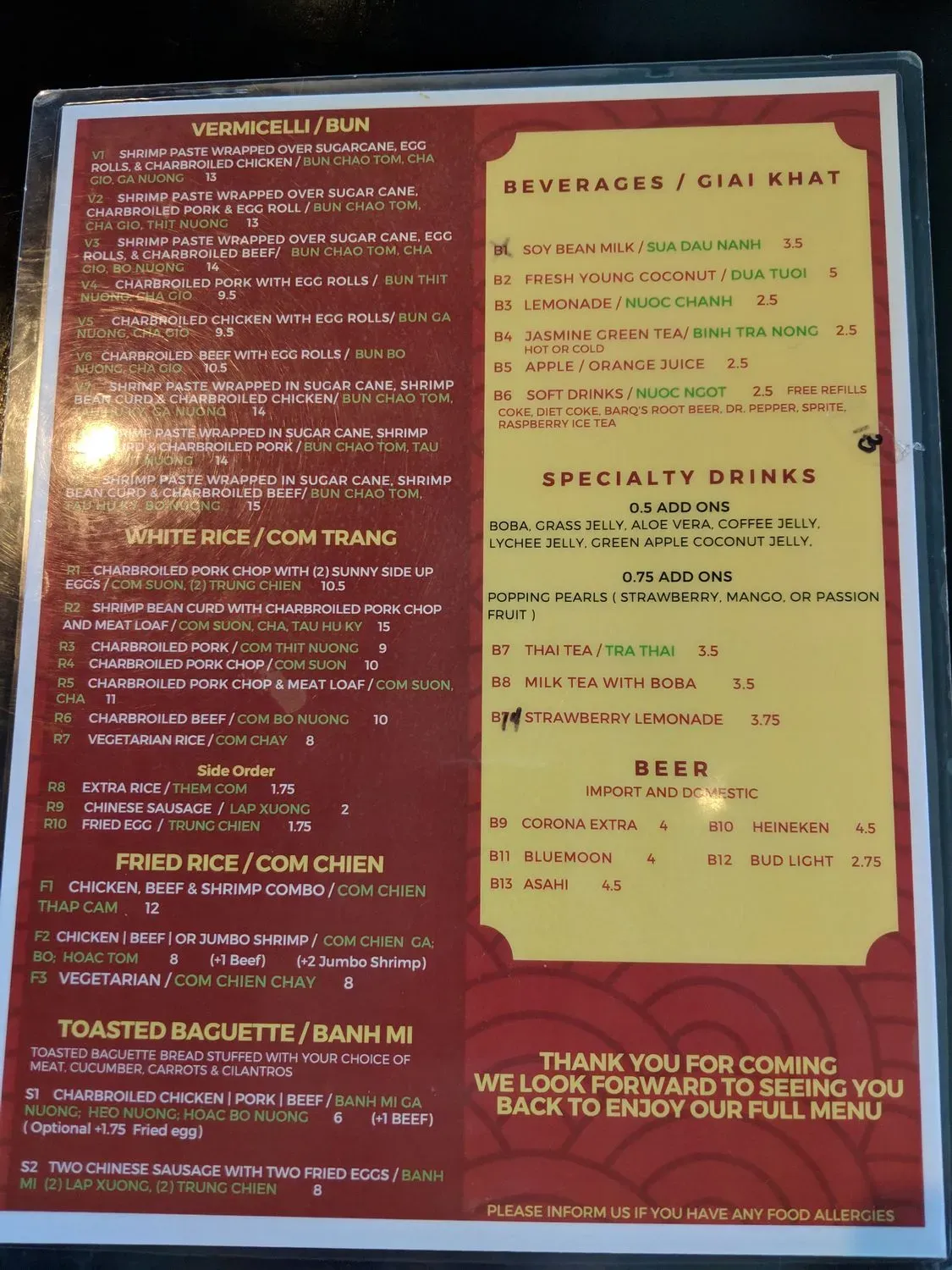 Menu 5