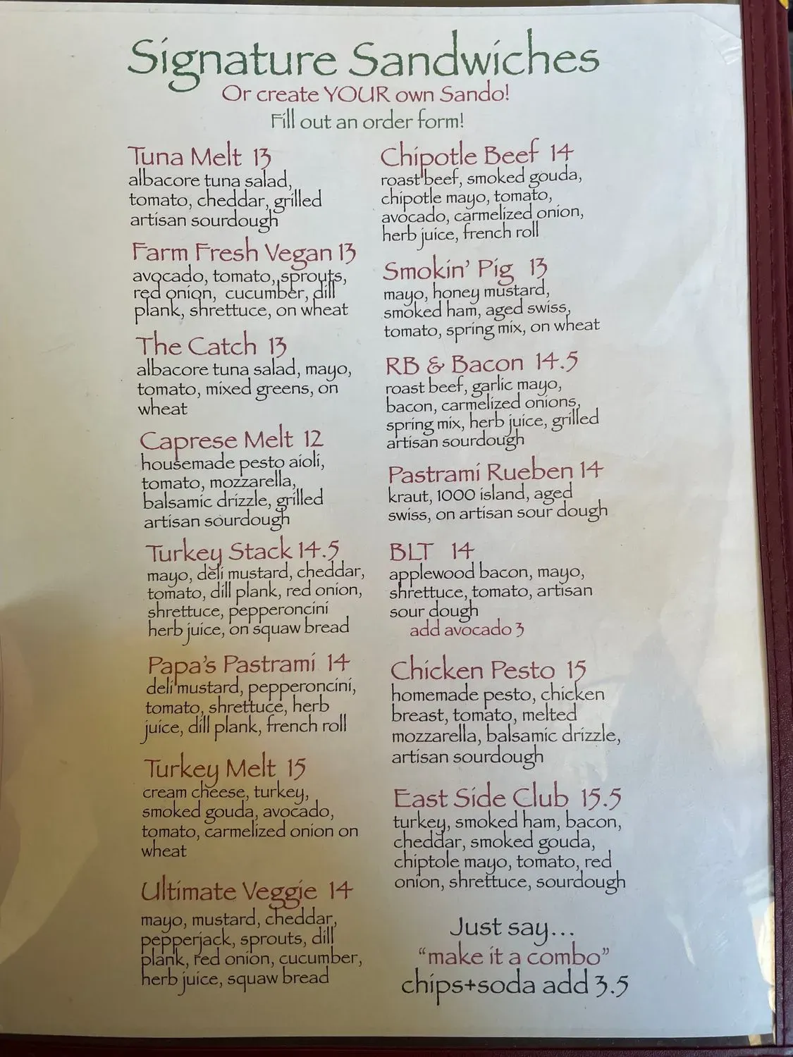 Menu 2