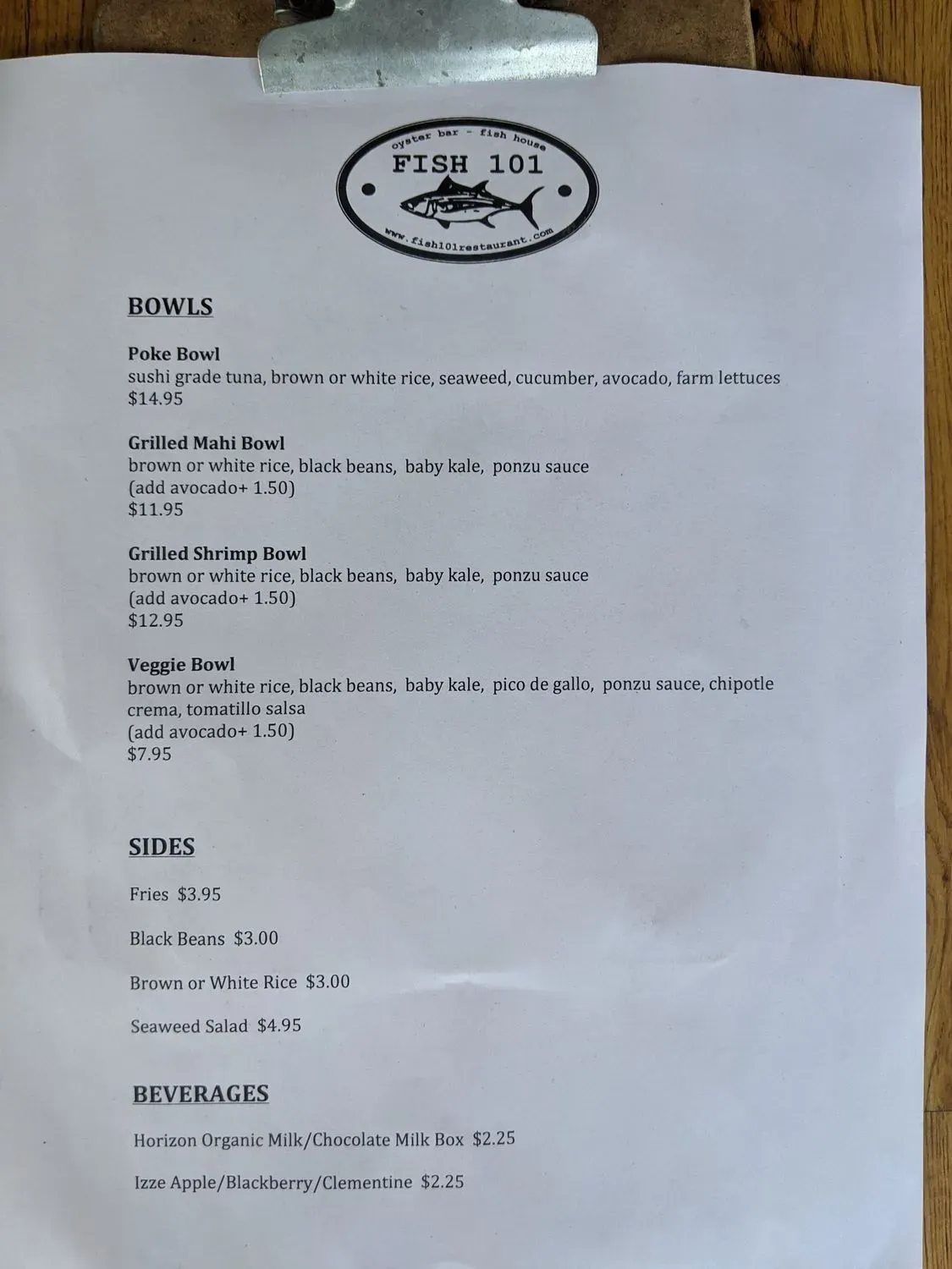 Menu 1