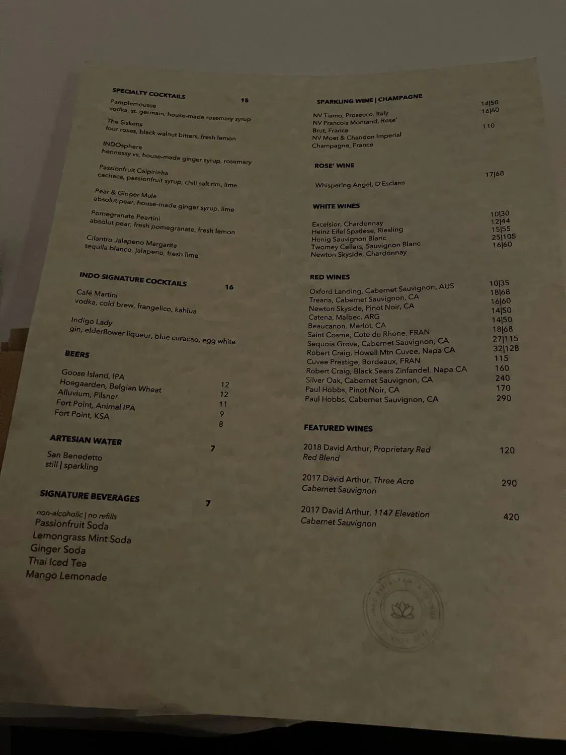 Menu 5