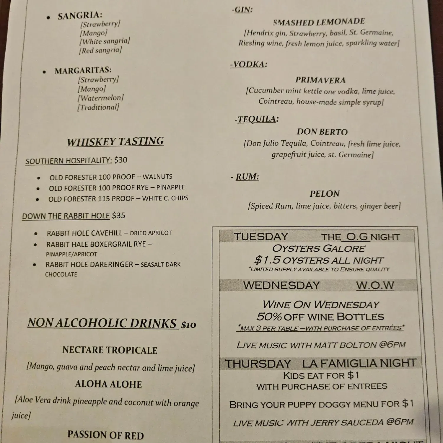 Menu 1