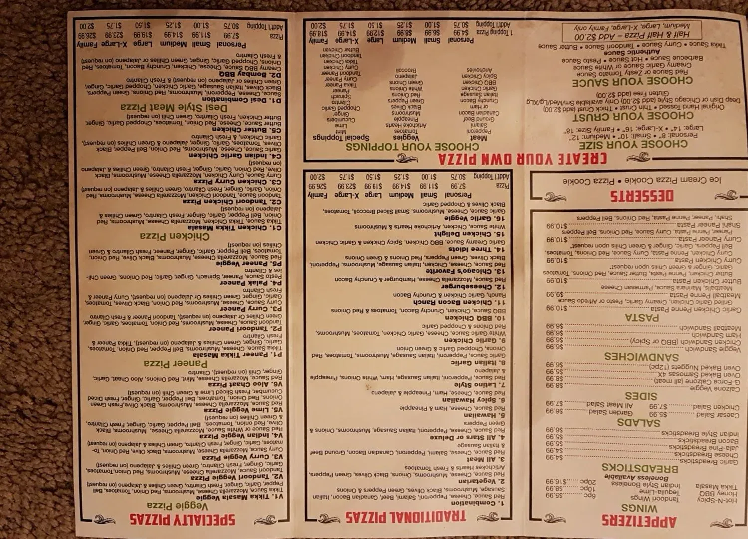 Menu 1