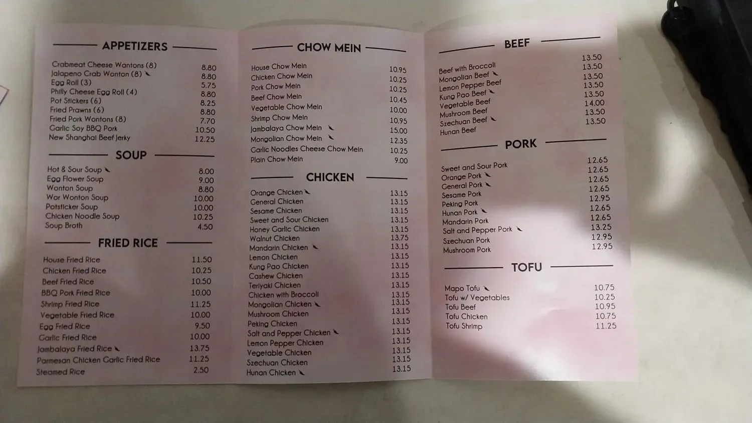 Menu 1