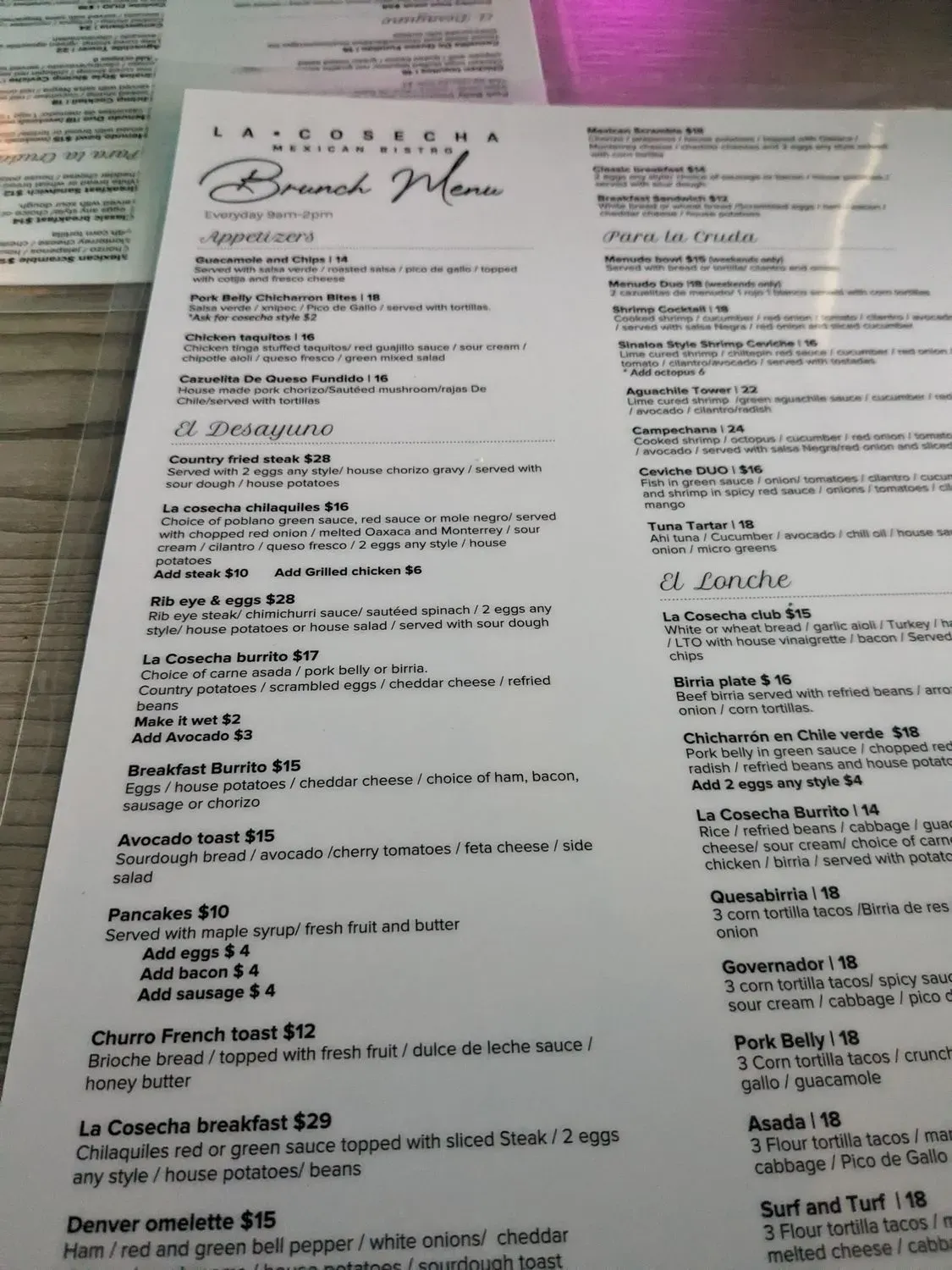 Menu 2