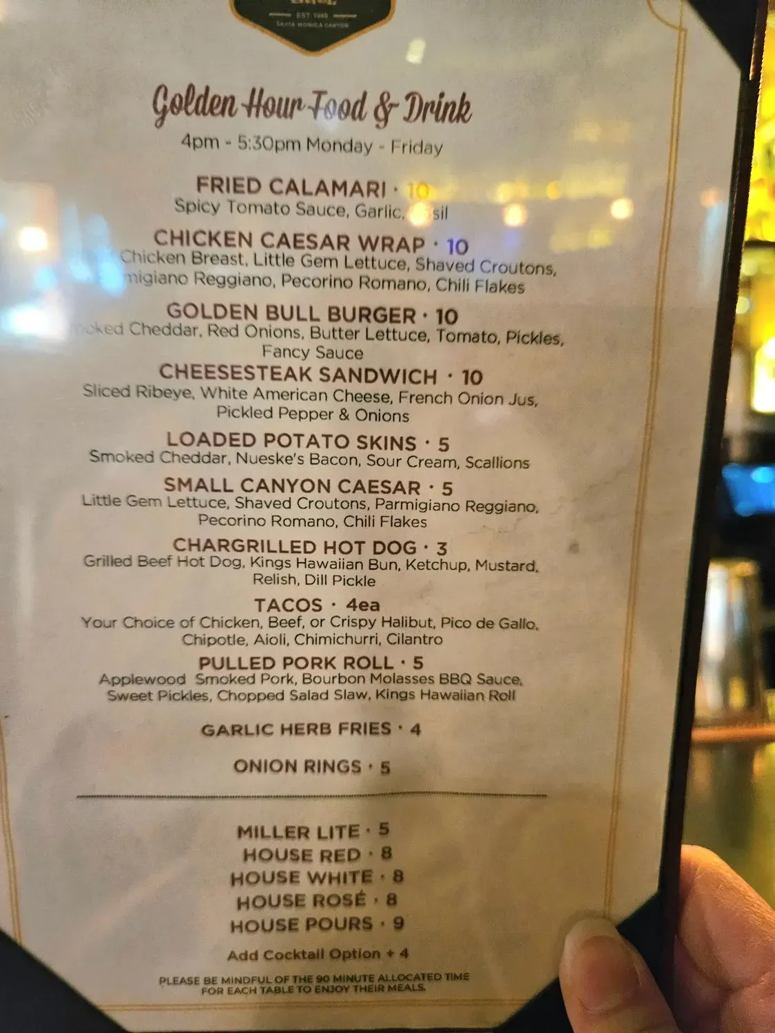 Menu 5