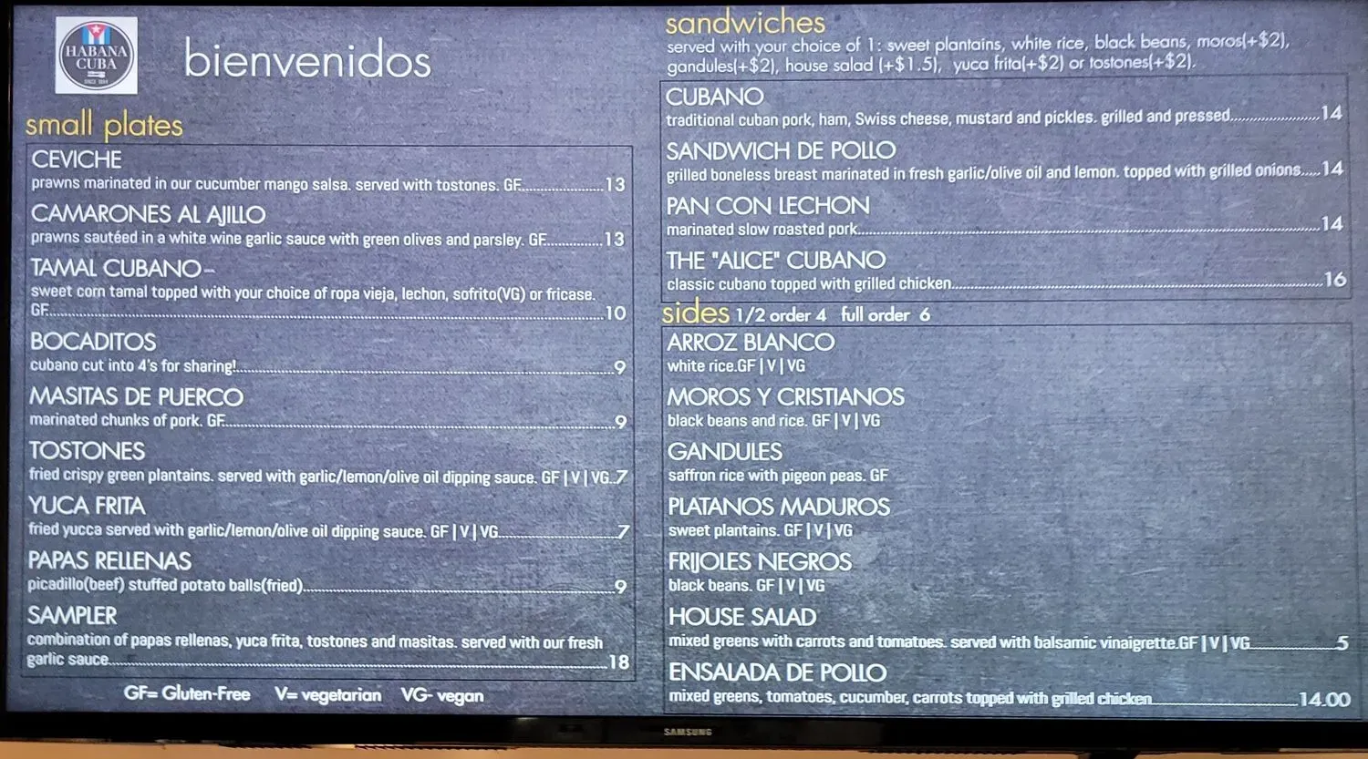 Menu 2