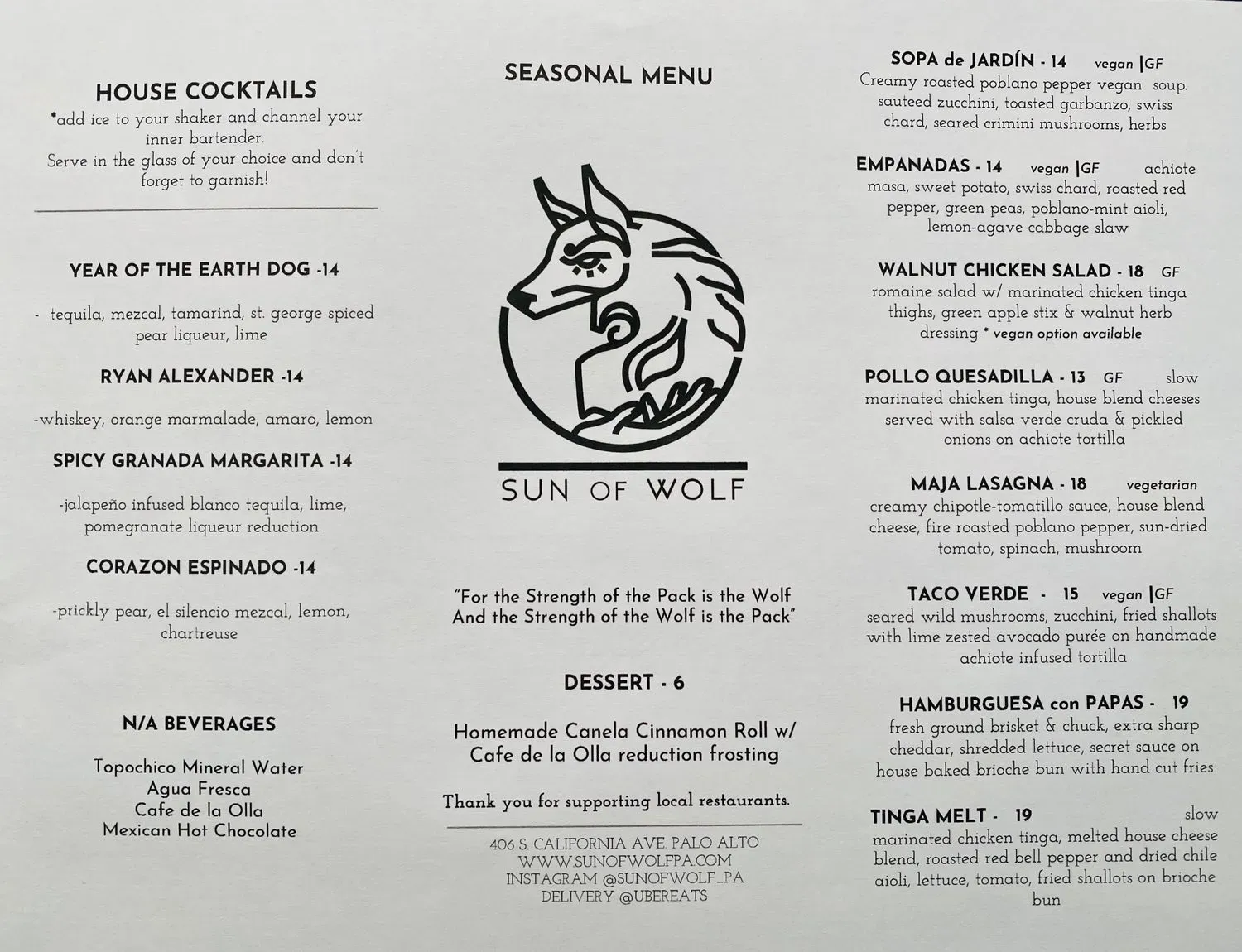 Menu 1