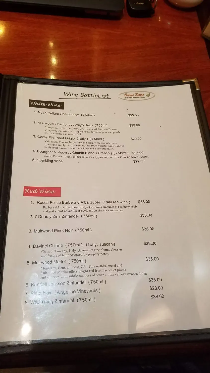 Menu 5