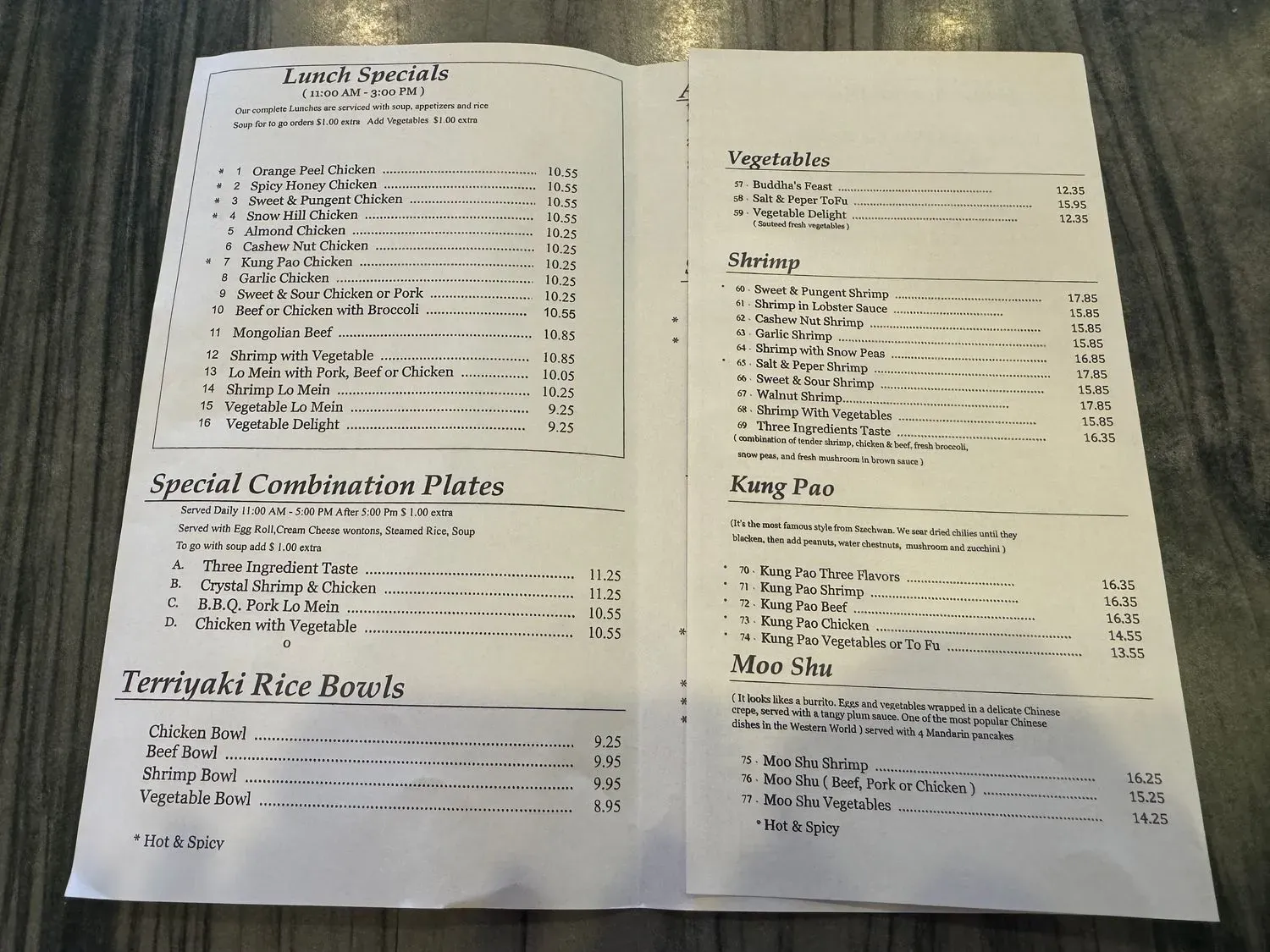 Menu 1