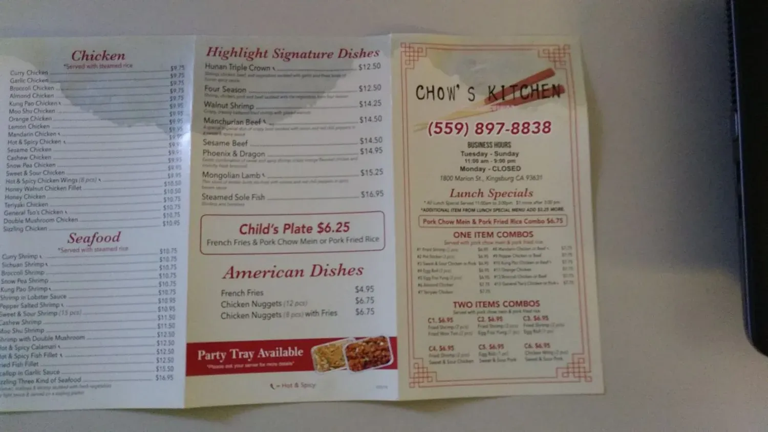 Menu 3