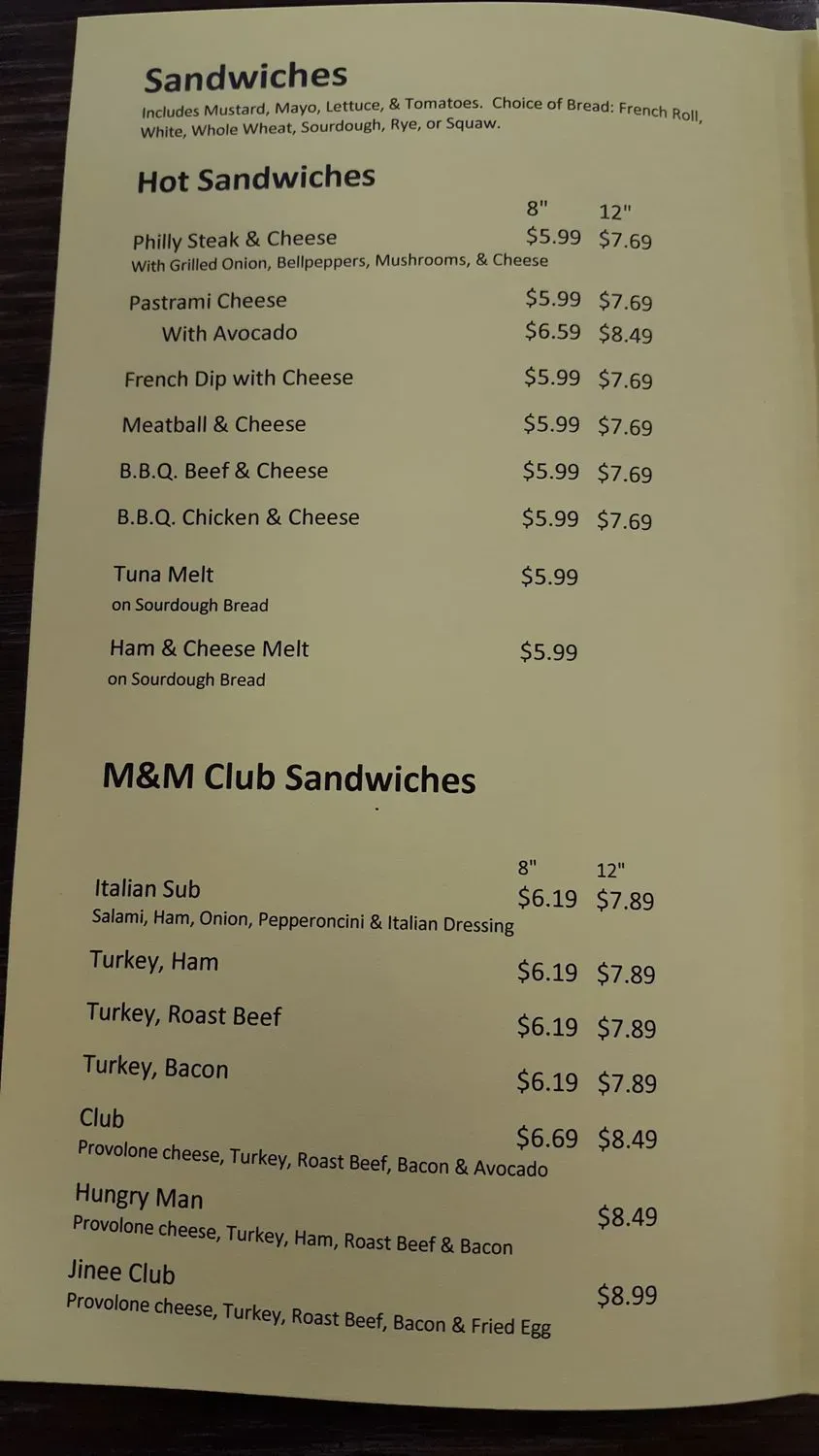 Menu 4