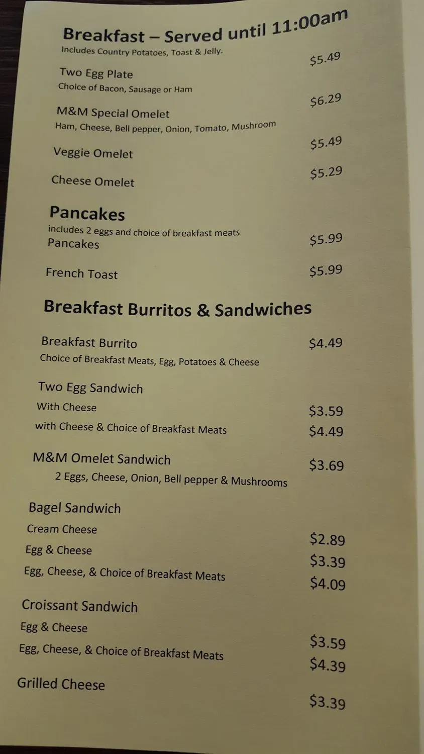 Menu 5